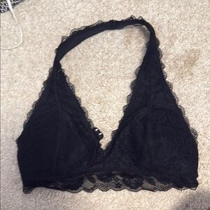 Hollister Black Lace Triangle Bralette